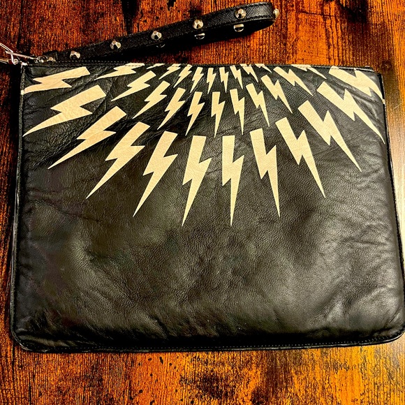 Neil Barrett Handbags - Neil Barrett lightning bolt clutch/wristlet.